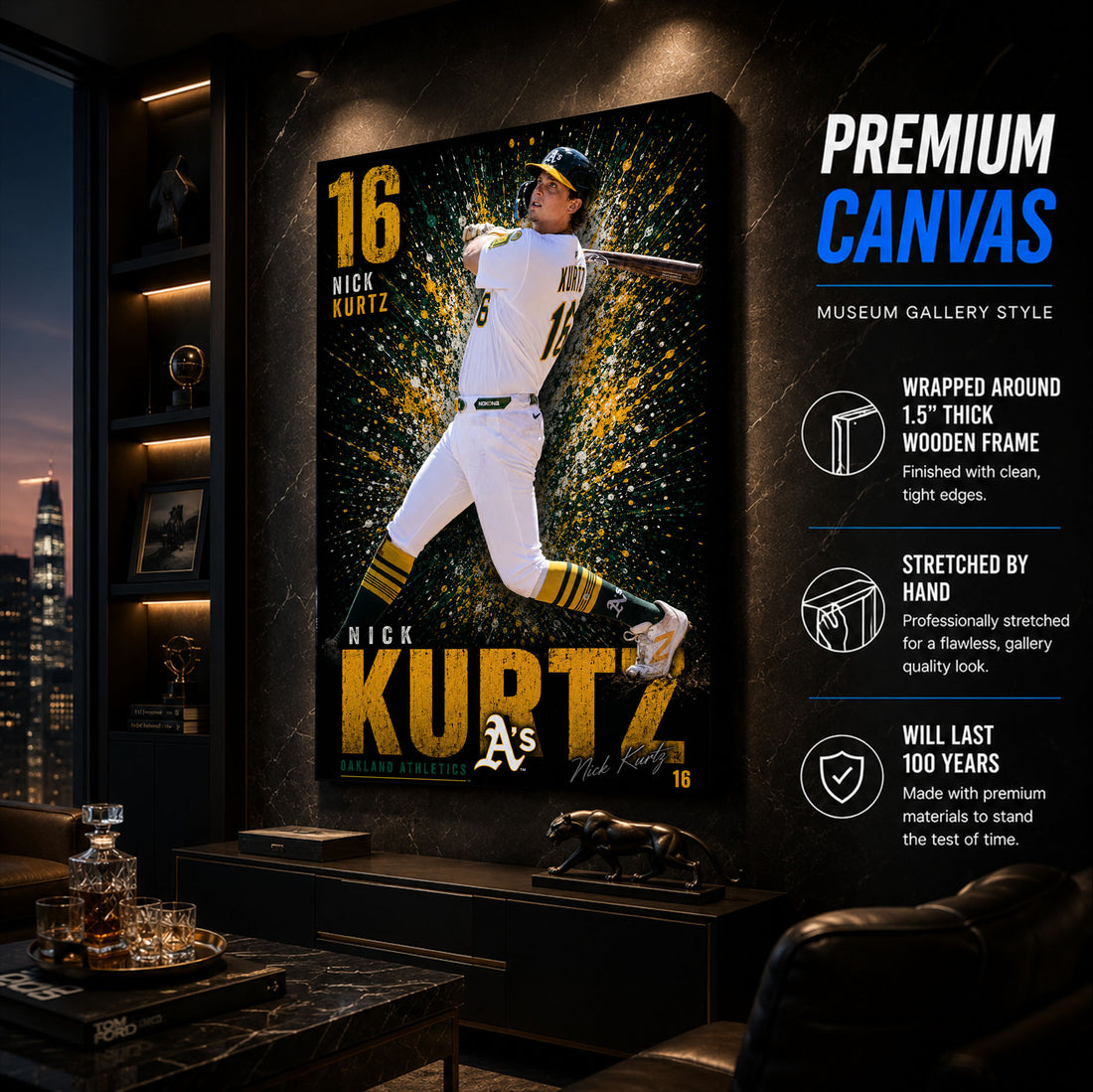 Nick Kurtz Athletics Poster or Canvas Wall Art