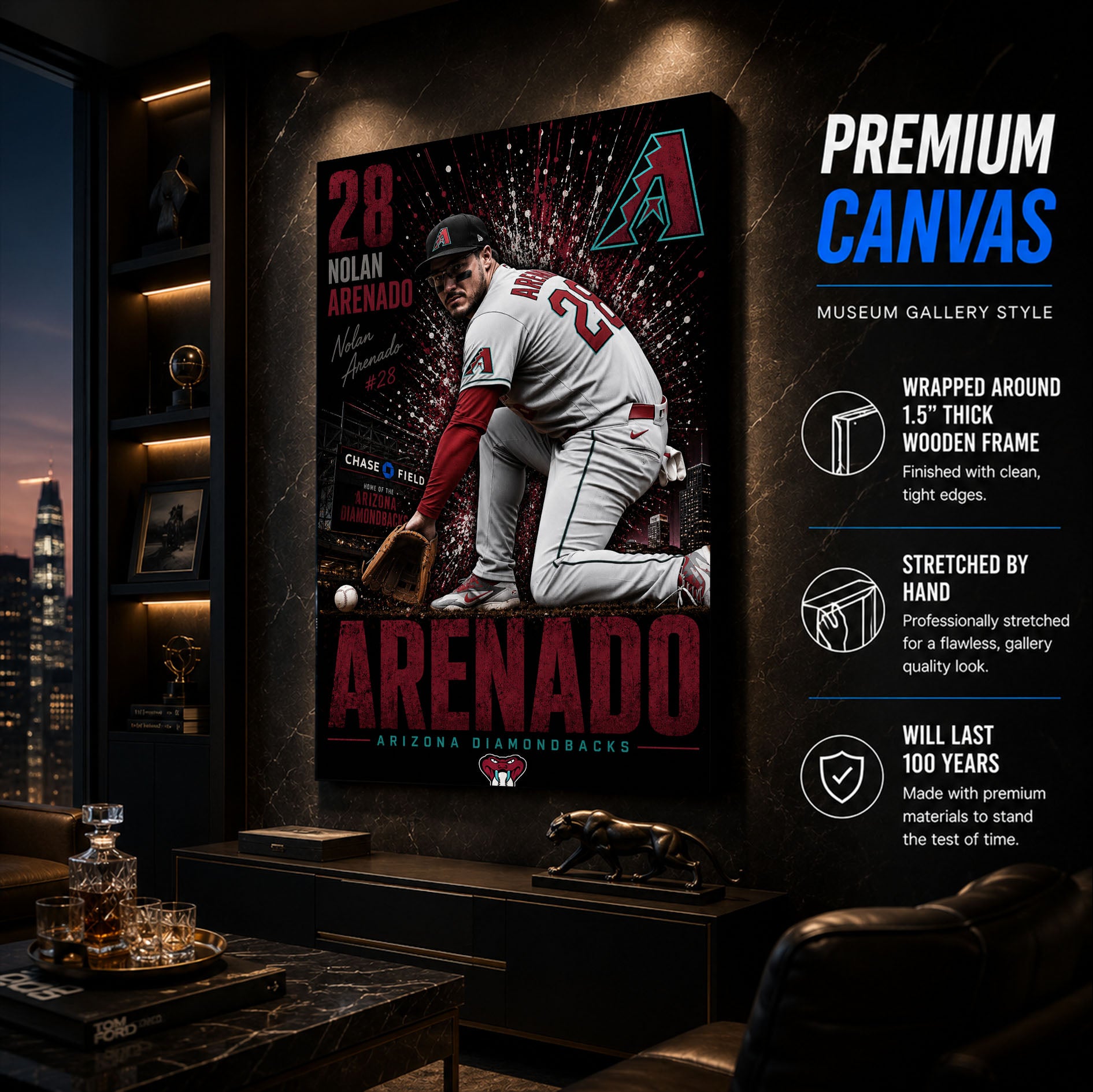 Nolan Arenado Dbacks Poster or Canvas Wall Art