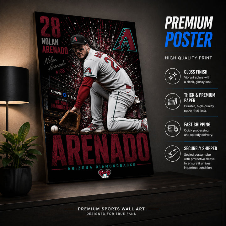 Nolan Arenado Dbacks Poster or Canvas Wall Art