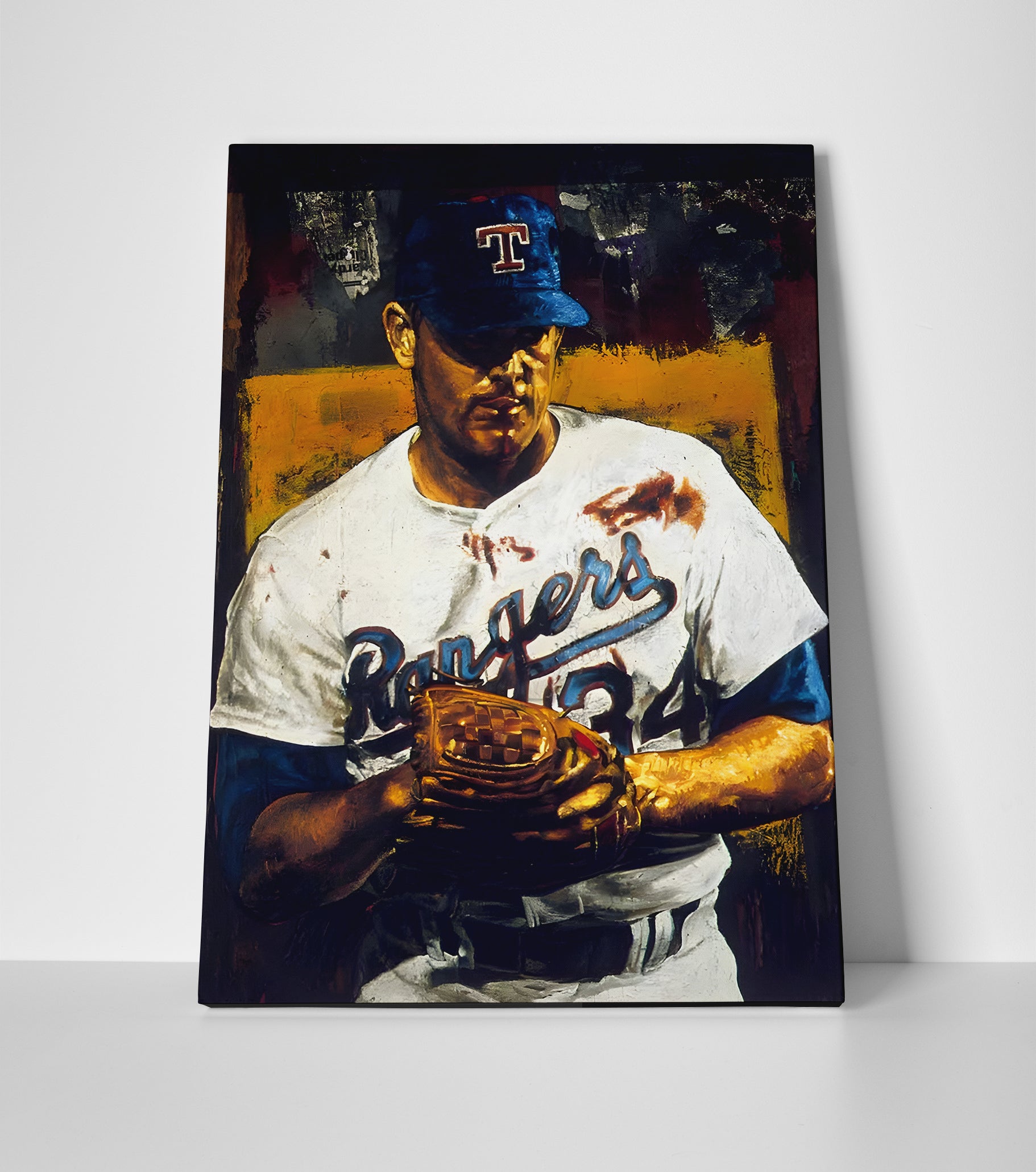 Nolan Ryan Painting Poster or Canvas Wall Art