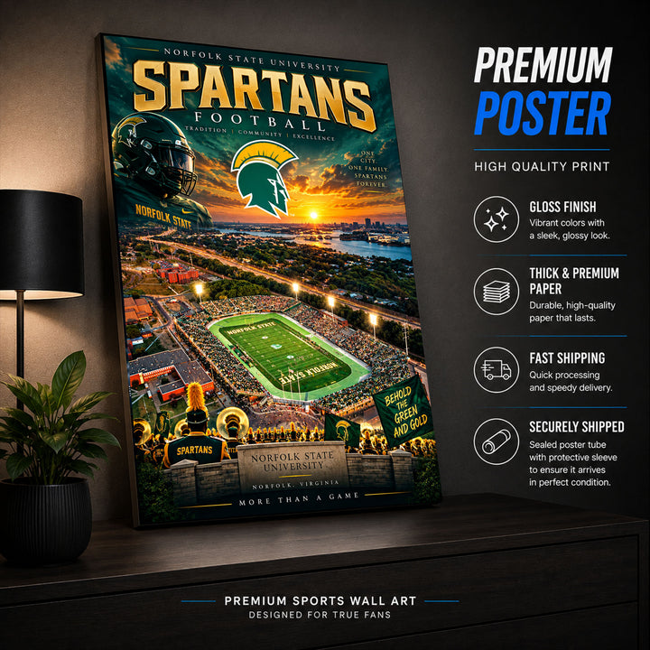 Norfolk State Football Stadium Poster or Canvas Wall Art