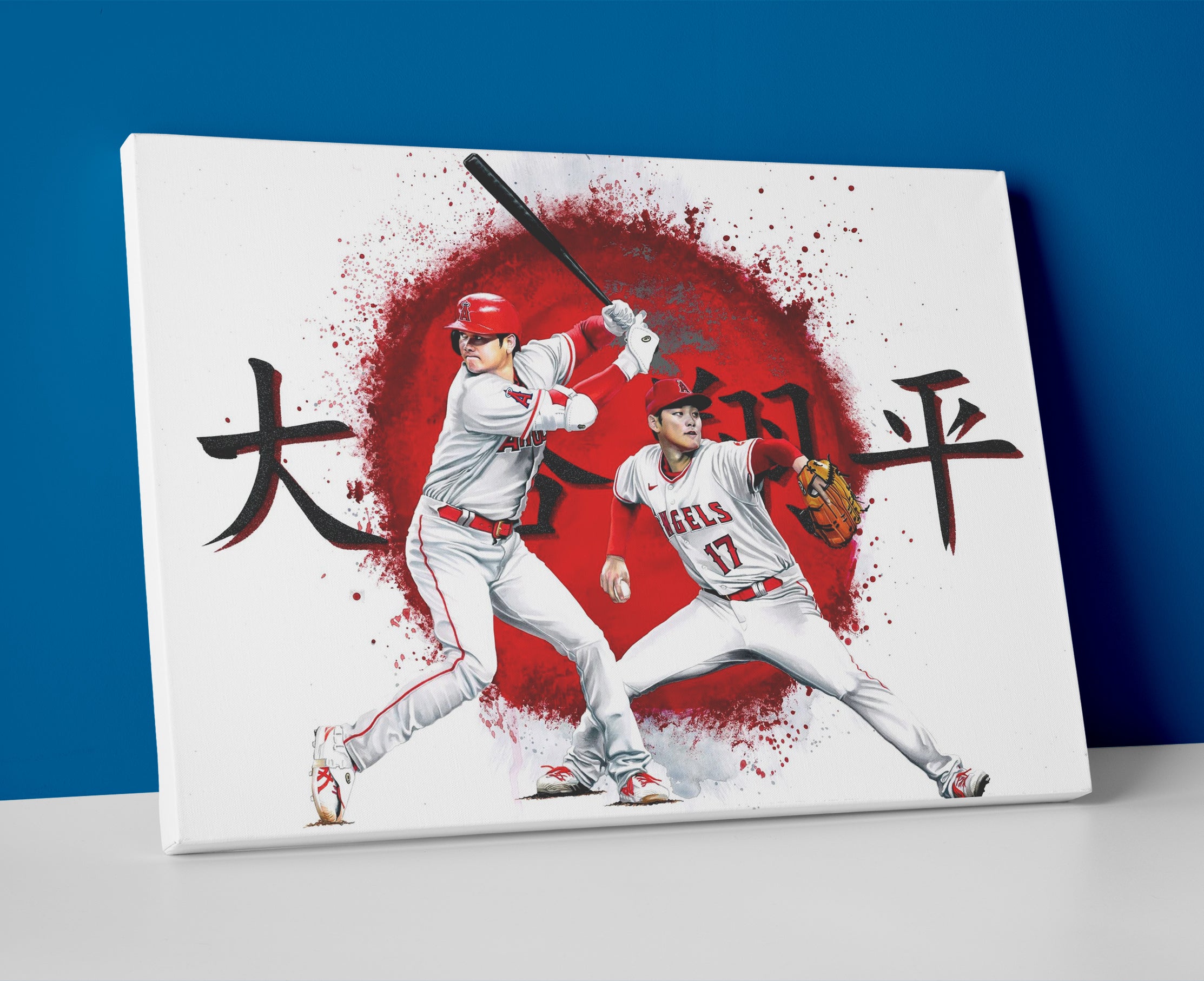 shohei ohtani poster canvas wall art artwork painting