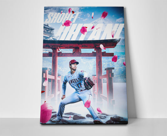 shohei ohtani artwork poster canvas wall art painting japan