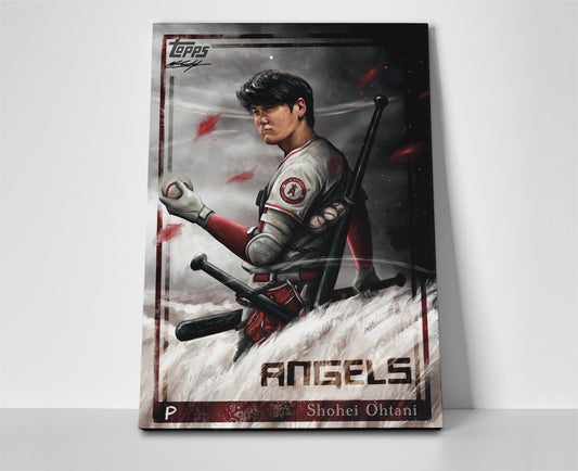 shohei ohtani poster art canvas wall artwork mlb baseball japan