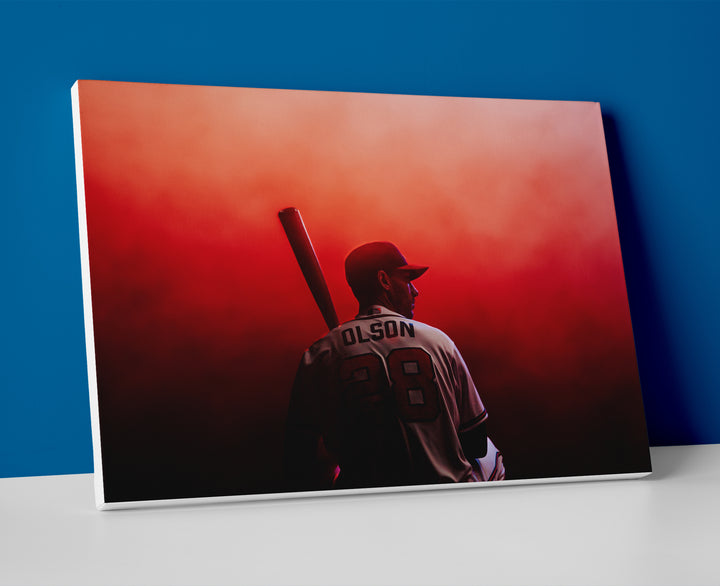 matt olson braves poster canvas wall art painting artwork mlb baseball atlanta