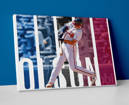 matt olson poster canvas atlanta braves artwork painting wall art