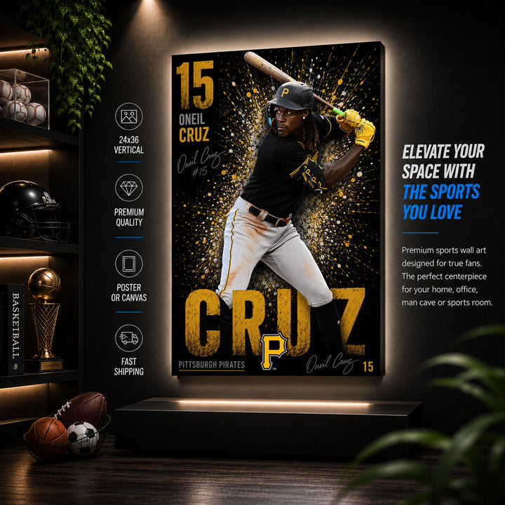 Oneil Cruz Pirates Poster or Canvas Wall Art