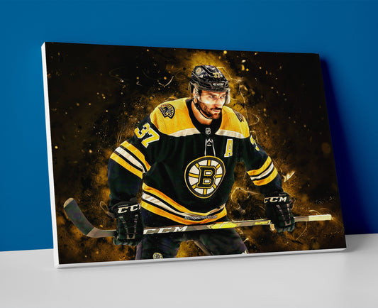 patrice bergeron poster canvas wall art bruins hockey artwork painting