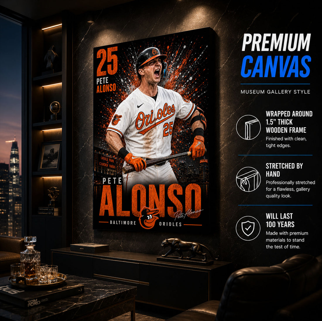 Pete Alonso Orioles Poster or Canvas Wall Art