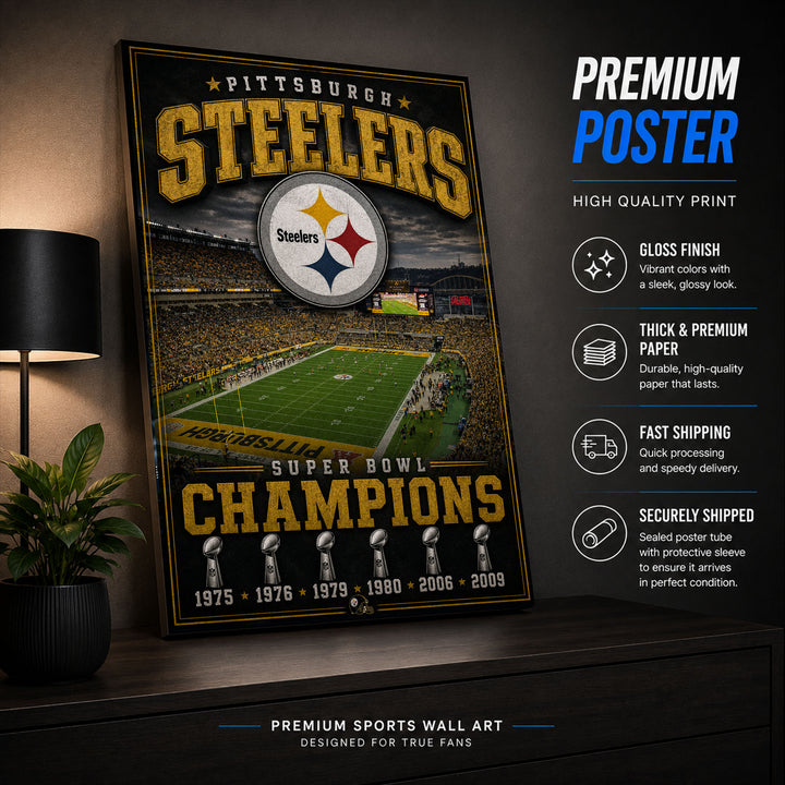 Pittsburgh Steelers Stadium Fan Poster or Canvas Wall Art