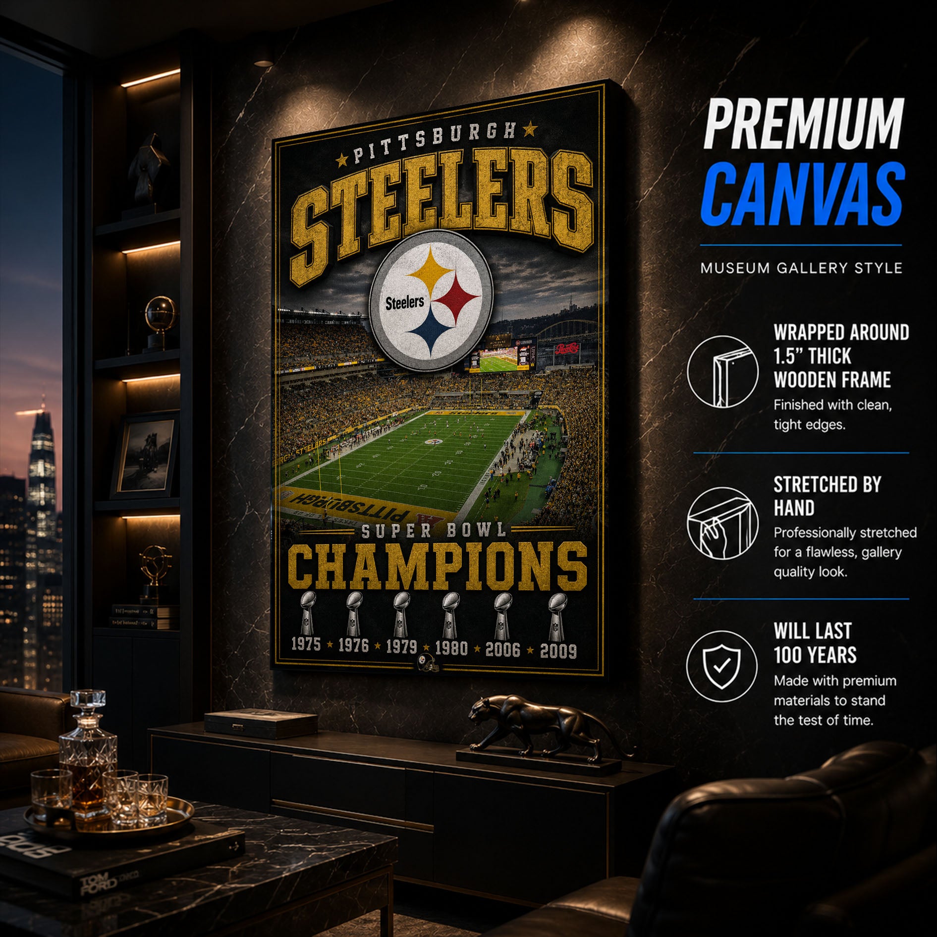 Pittsburgh Steelers Stadium Fan Poster or Canvas Wall Art