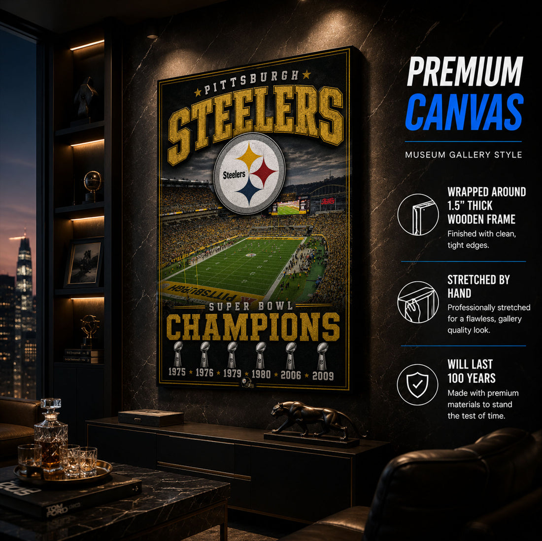 Pittsburgh Steelers Stadium Fan Poster or Canvas Wall Art