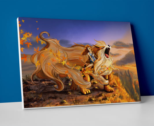 Pokemon Arcanine poster canvas wall art painting artwork