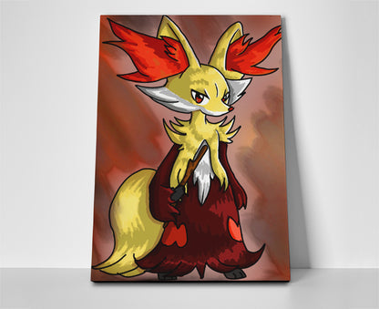 Delphox postyer canvas wall art pokemon