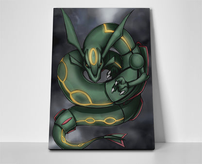 Rayquaza poster canvas pokemon wall art