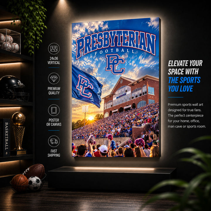 Presbyterian Football Stadium Poster or Canvas Wall Art