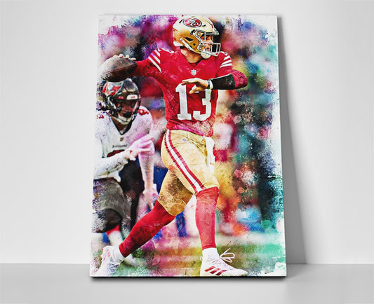 Brock Purdy 49ers Poster or Wrapped Canvas