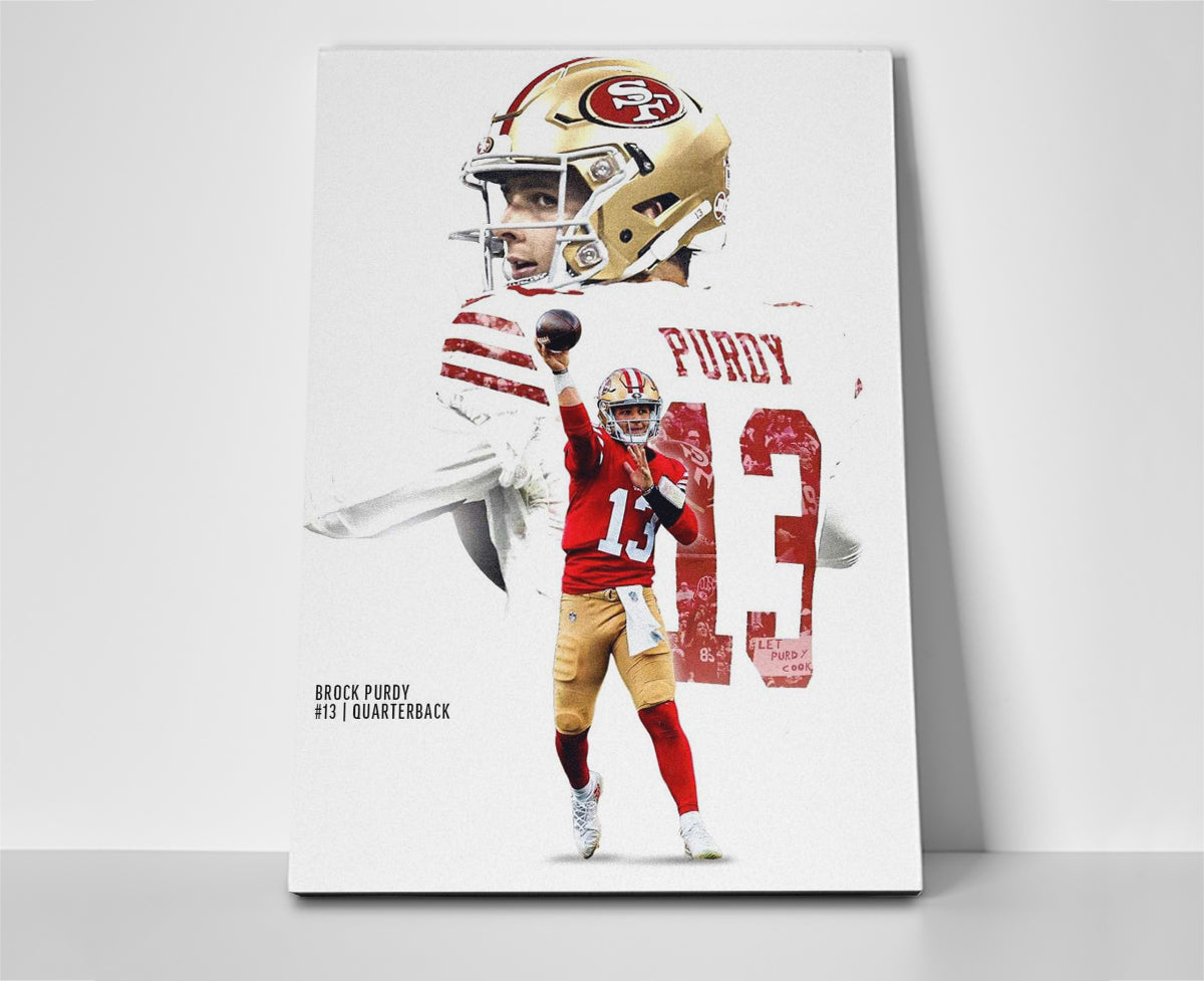 Brock Purdy poster canvas wall art artwork