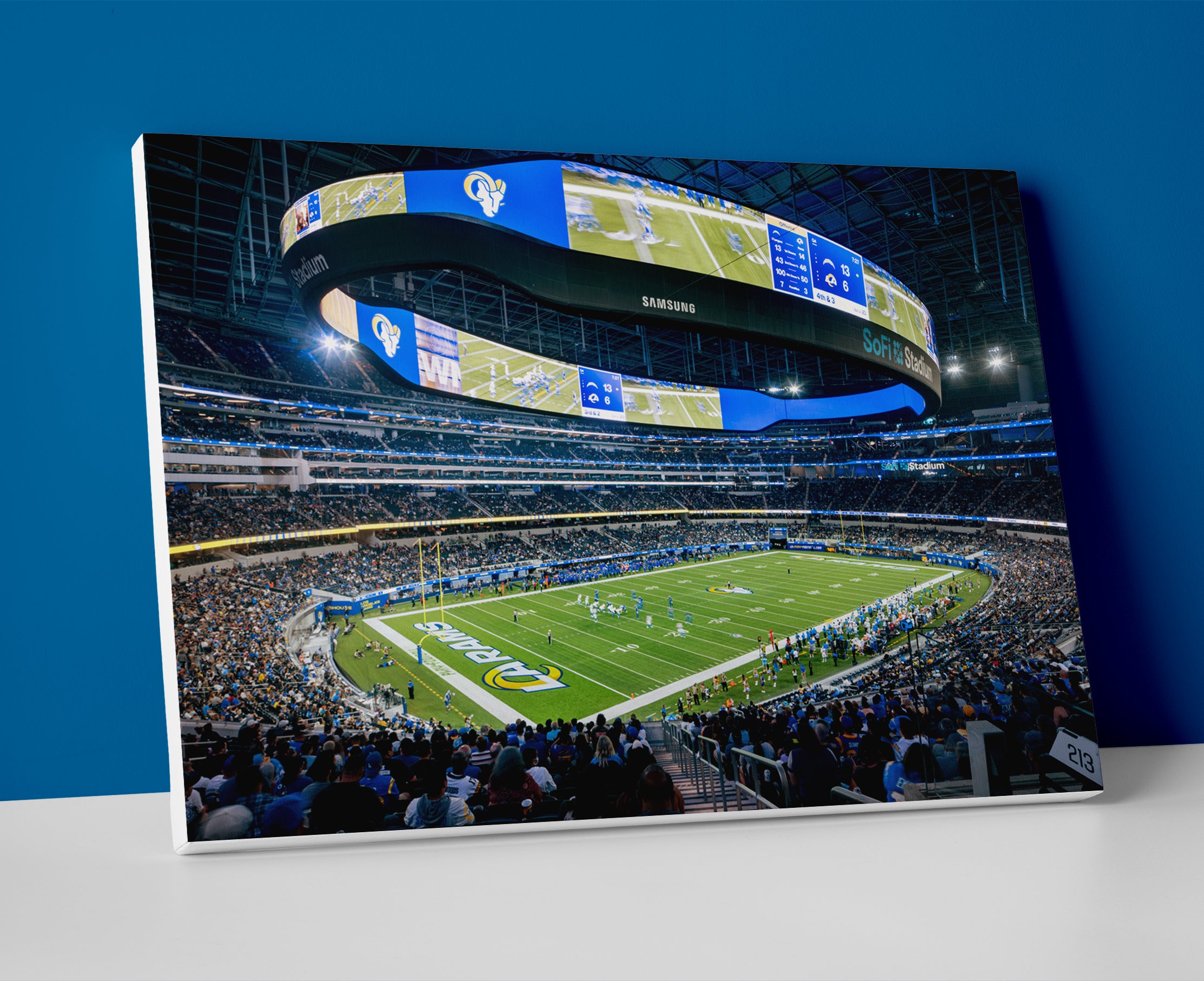 los angeles rams stadium poster canvas wall art painting artwork football
