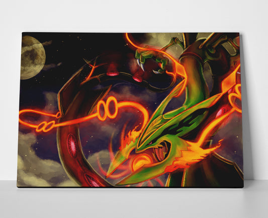 Rayquaza Pokemon Poster canvas