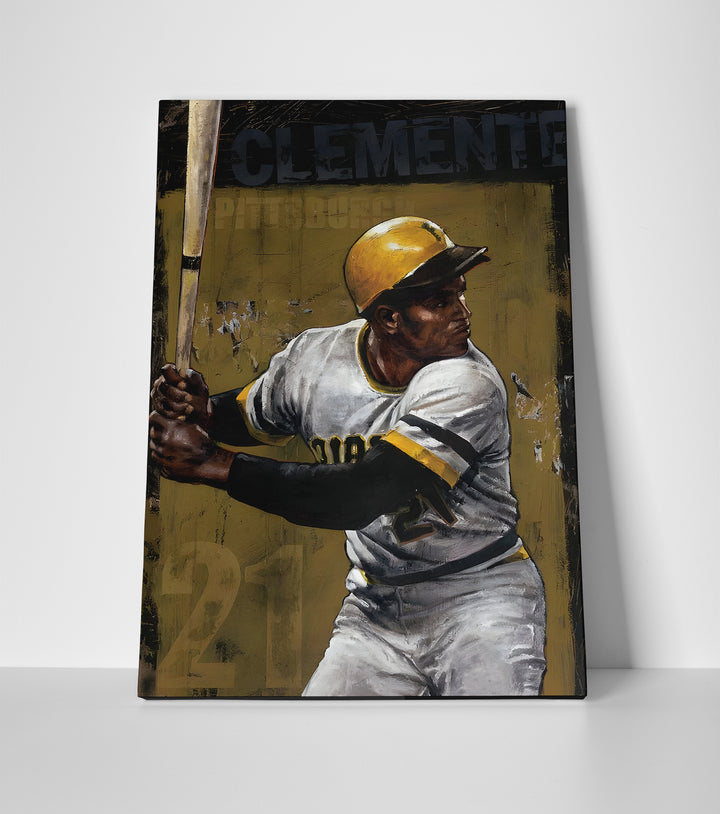 Roberto Clemente Painting Poster or Canvas Wall Art