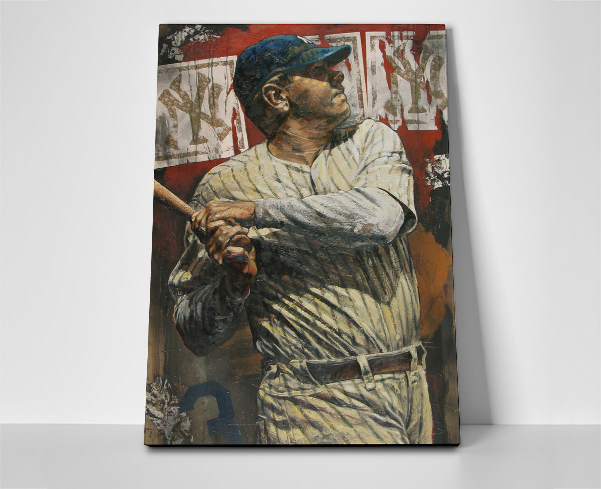 Babe Ruth Baseball Poster or Wrapped Canvas