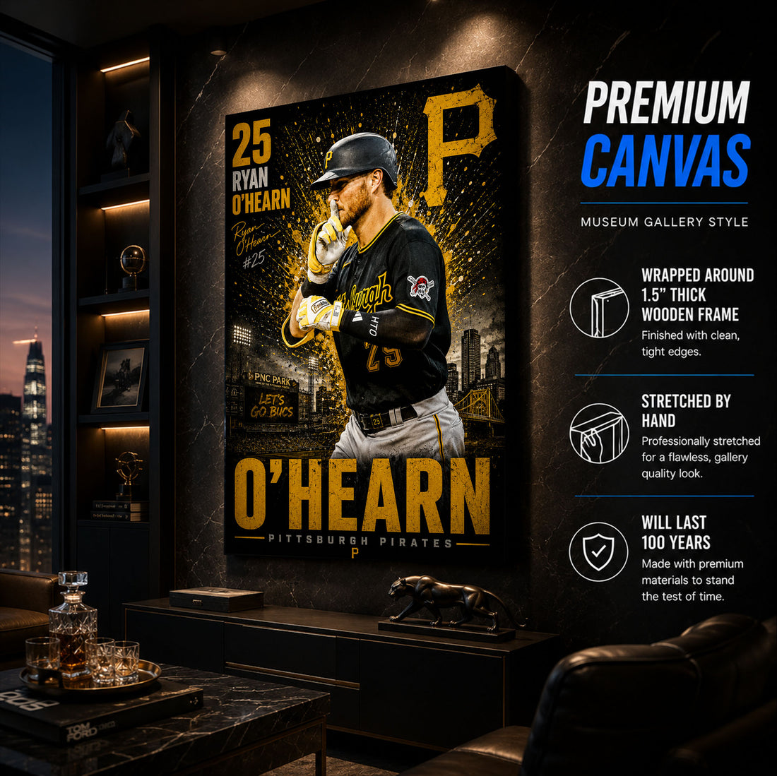 Ryan O'Hearn Pirates Poster or Canvas Wall Art