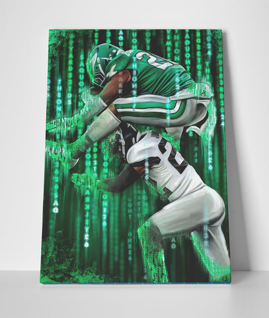 Saquon Barkley Eagles Poster or Wrapped Canvas