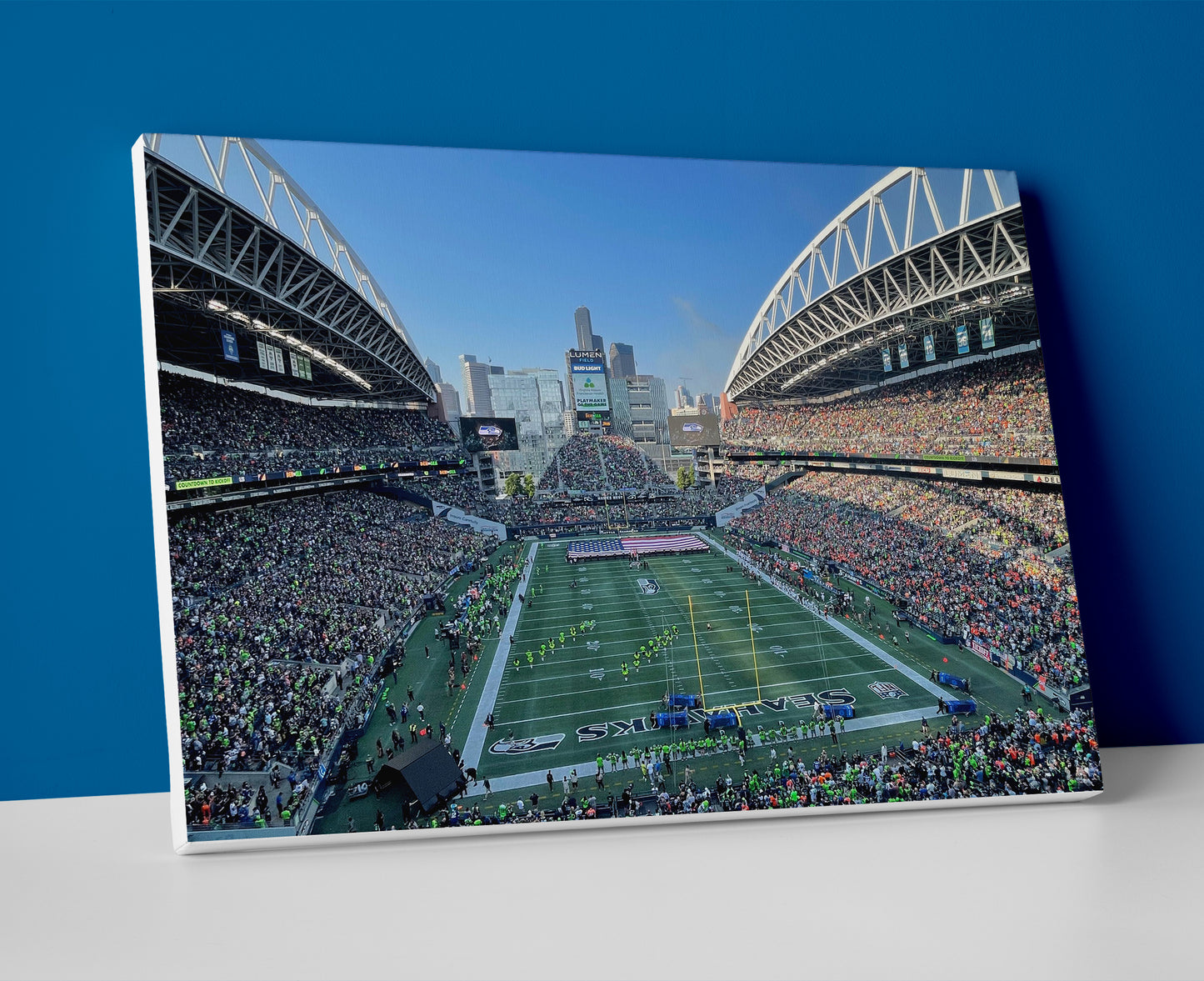 seattle seahawks stadium poster canvas wall art painting artwork football