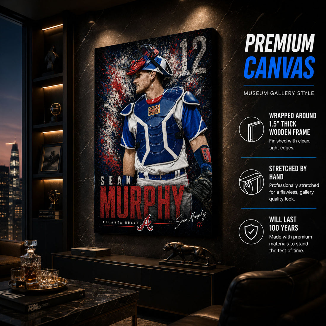 Sean Murphy Braves Poster or Canvas Wall Art