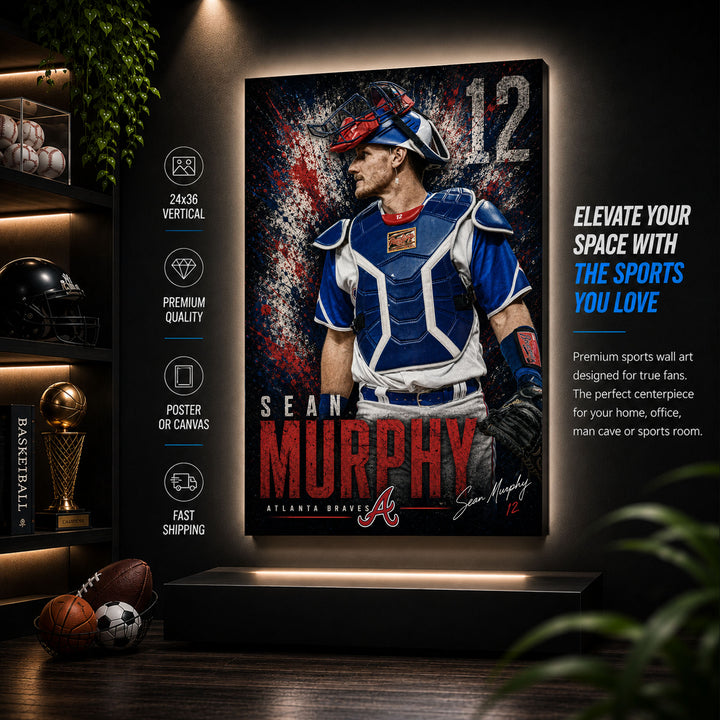Sean Murphy Braves Poster or Canvas Wall Art