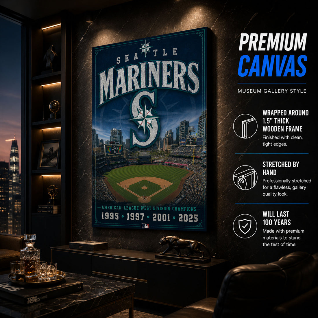 Seattle Mariners Stadium Fan Poster or Canvas Wall Art