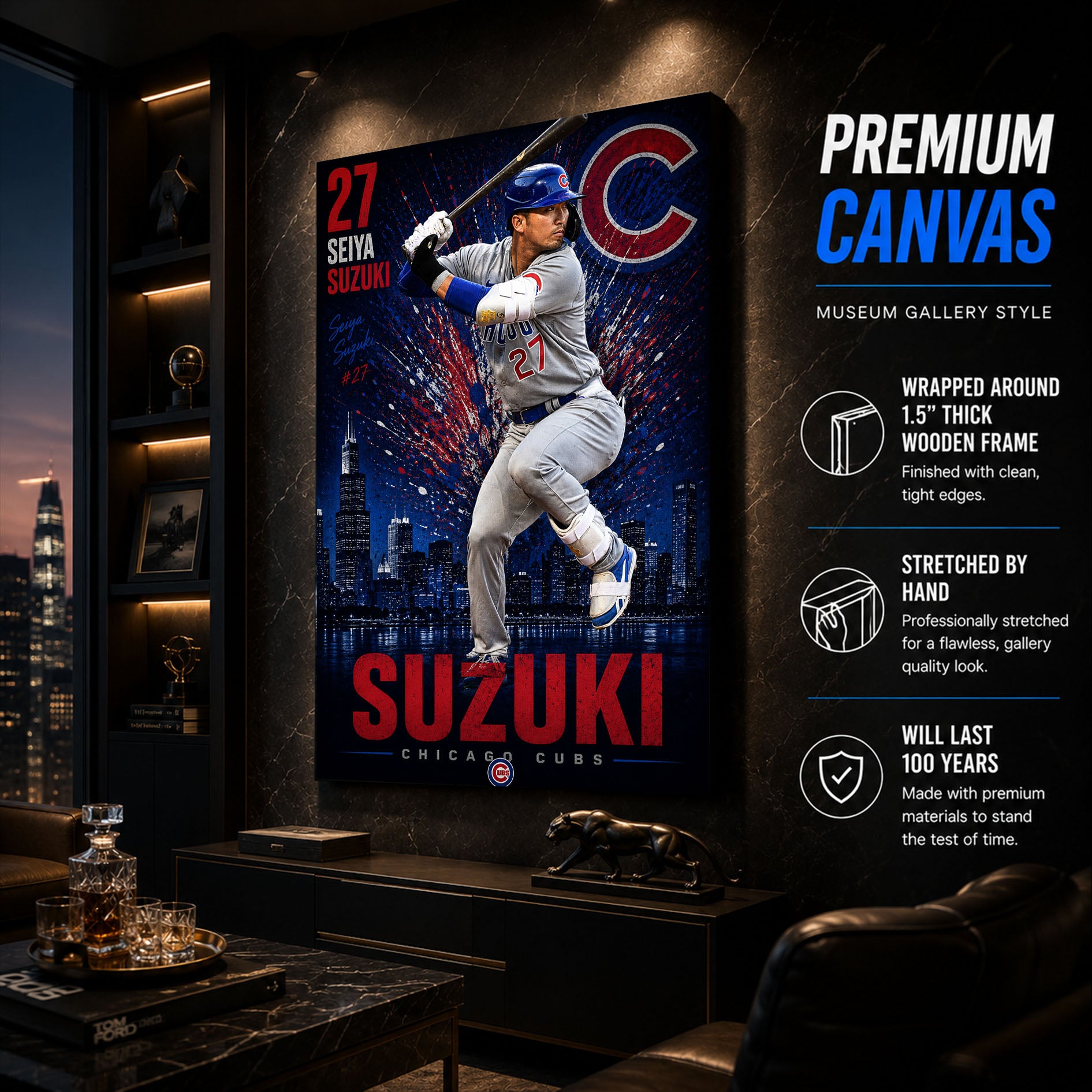 Seiya Suzuki Cubs Poster or Canvas Wall Art