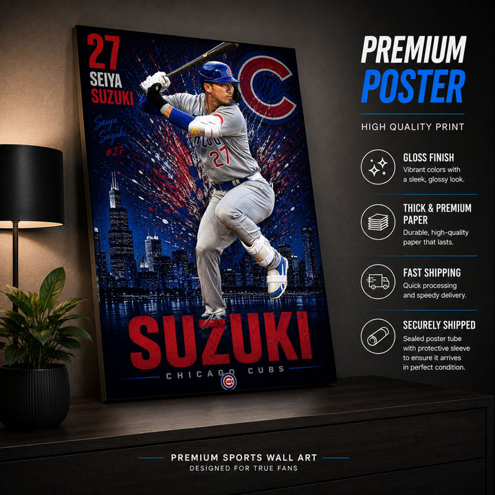Seiya Suzuki Cubs Poster or Canvas Wall Art