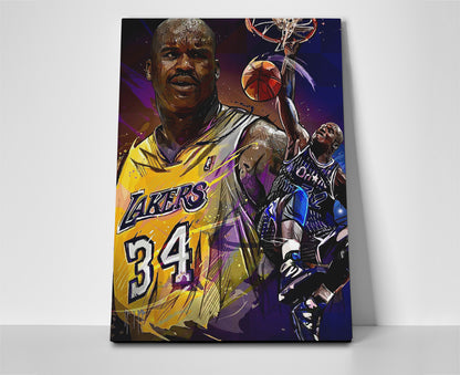 Shaquille Oneal SHAQ Poster canvas