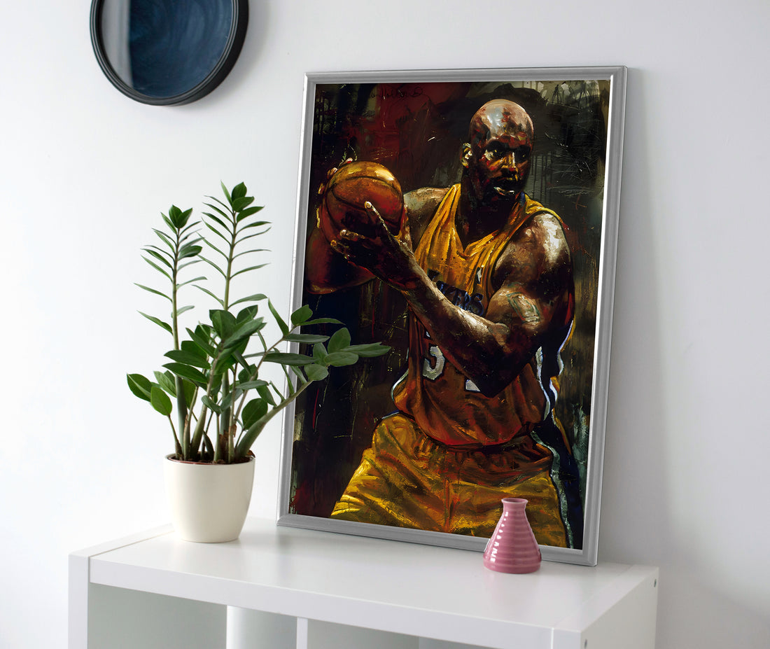 Shaquille Oneal SHAQ Art Painting Poster or Canvas Wall Art