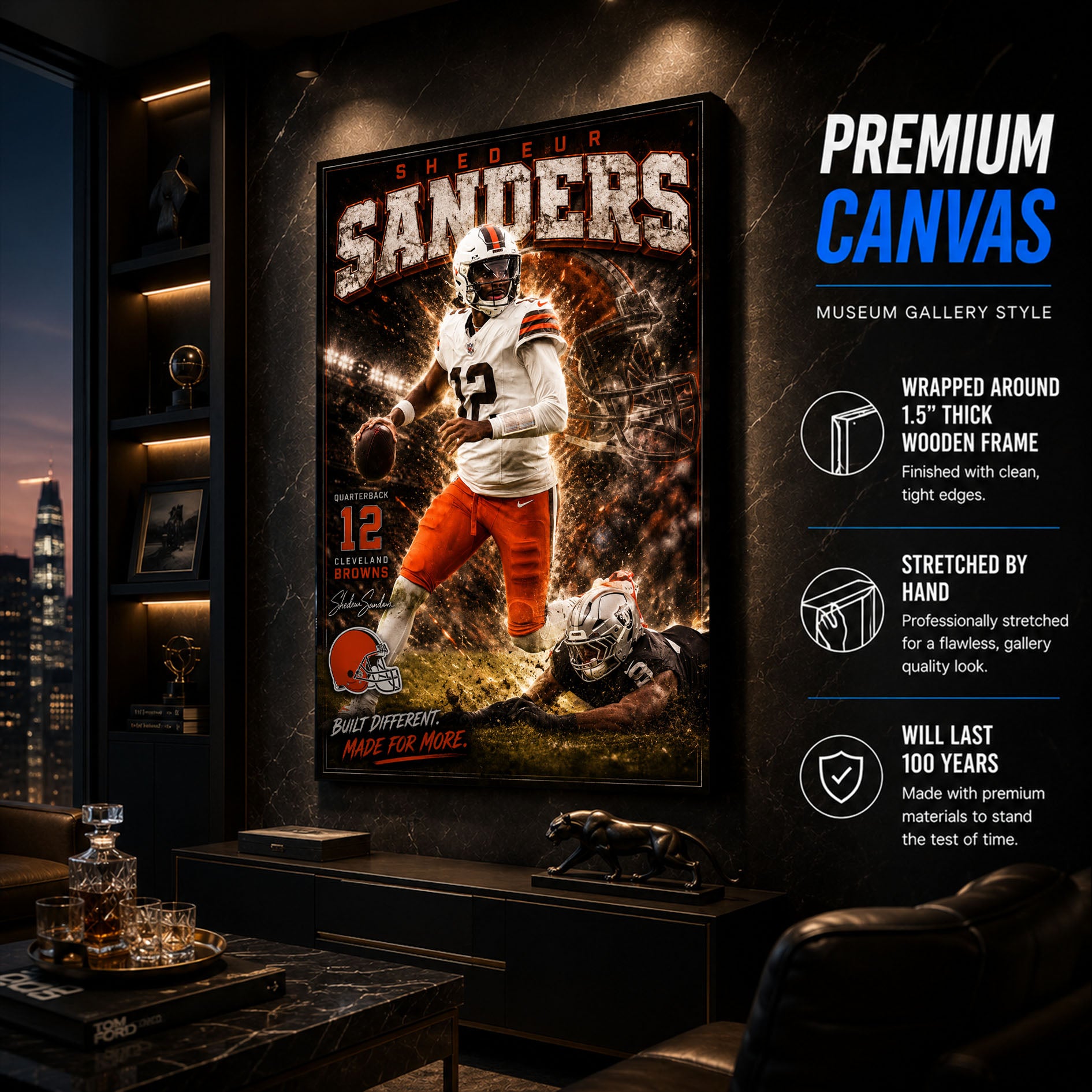 Shedeur Sanders Browns Fan Poster or Canvas Wall Art