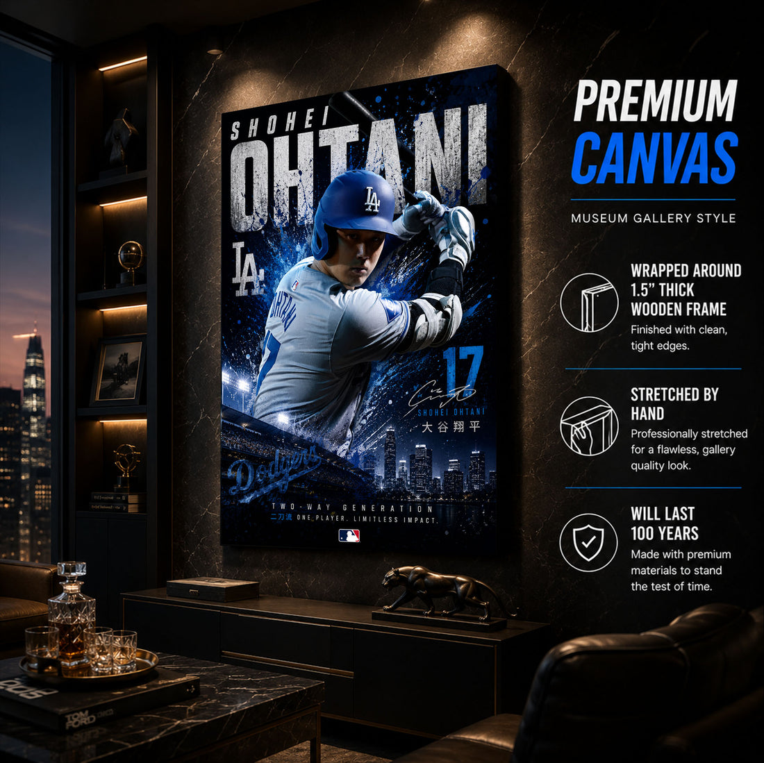 Shohei Ohtani Dodgers Poster or Canvas Wall Art