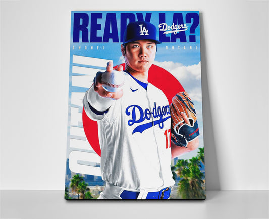 shohei ohtani dodgers poster wall art painting artwork wallpaper decor los angeles