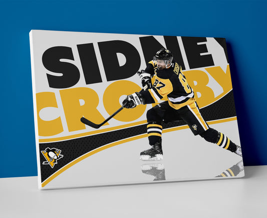 sidney crosby poster canvas penguins wall art hockey artwork painting