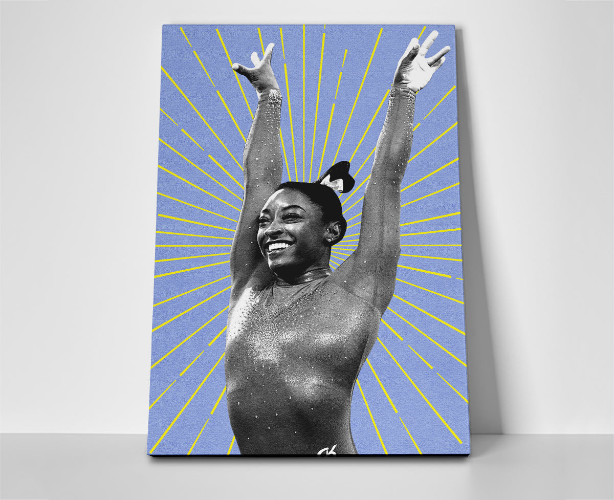 Simone Biles Gymnastics Poster canvas