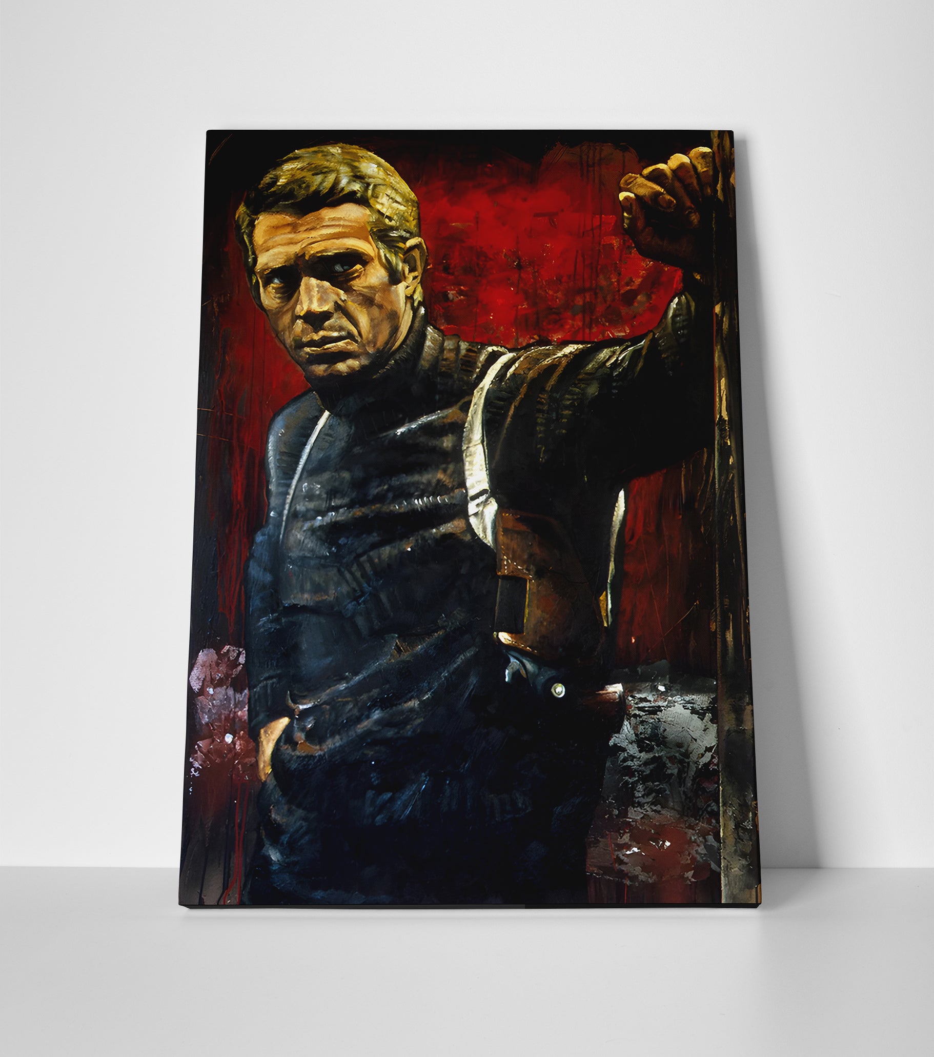 Steve McQueen Painting Poster or Canvas Wall Art