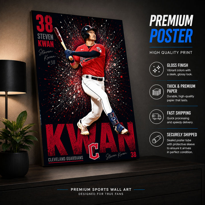 Steven Kwan Guardians Poster or Canvas Wall Art