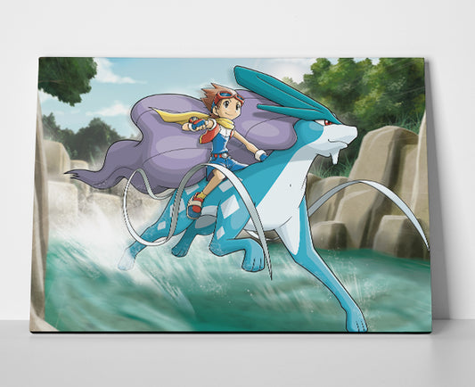 Suicune Pokemon Poster canvas