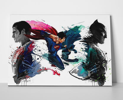 Superman Batman Poster canvas