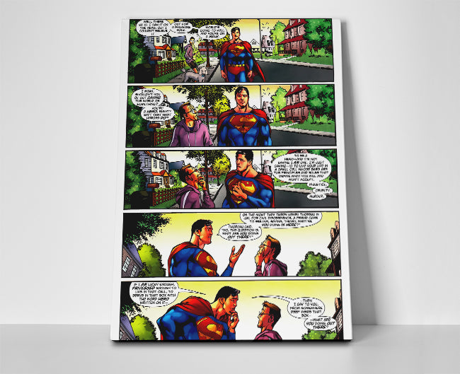 Superman Comic Poster canvas