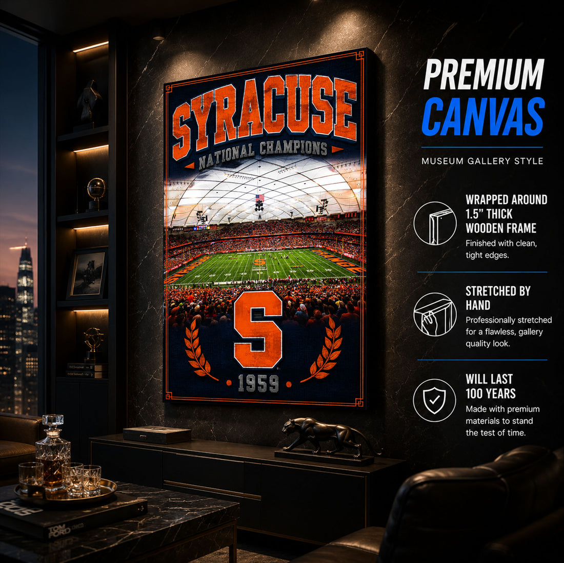 Syracuse Football Stadium Fan Poster or Canvas Wall Art