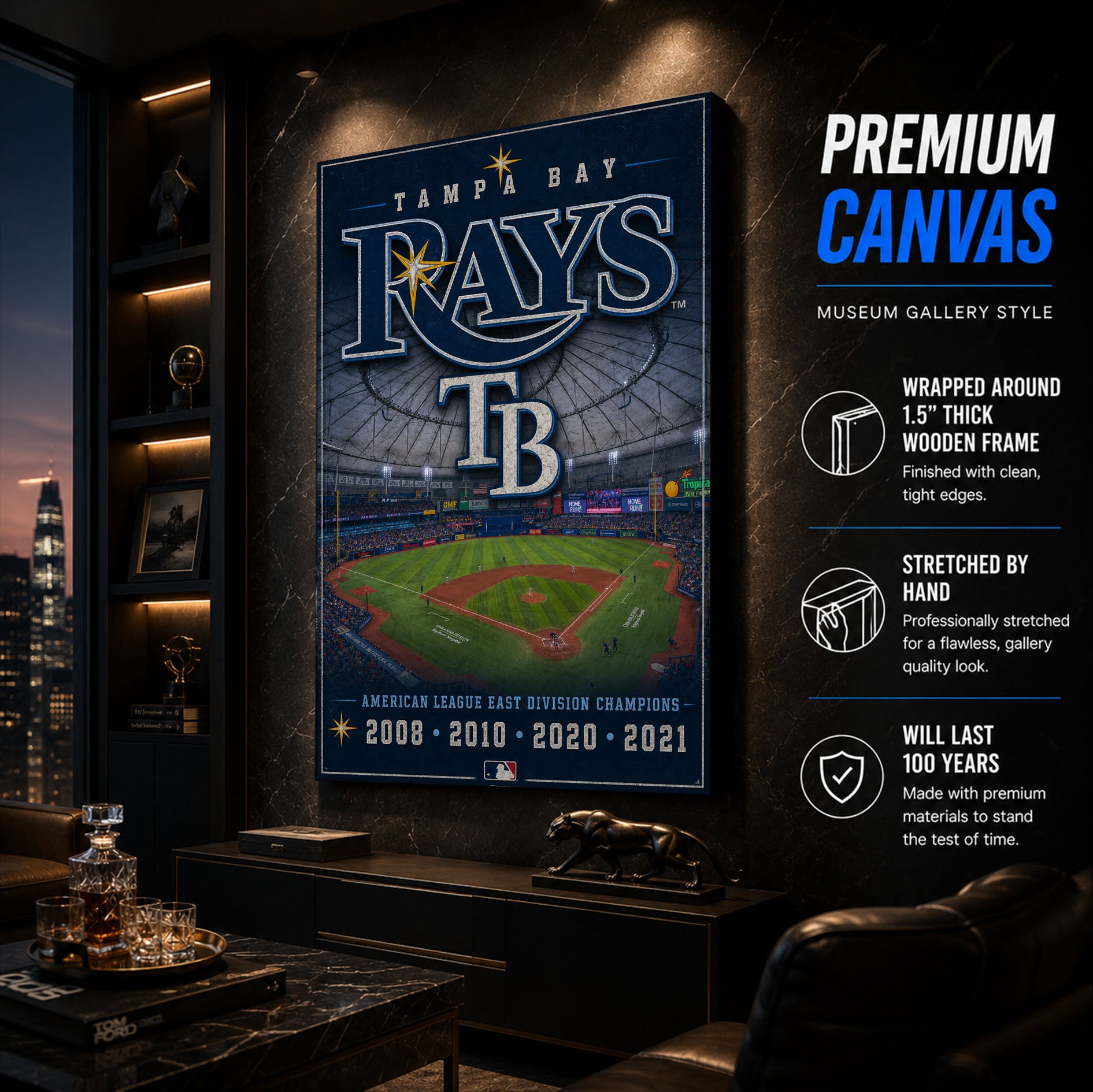 Tampa Bay Rays Stadium Fan Poster or Canvas Wall Art