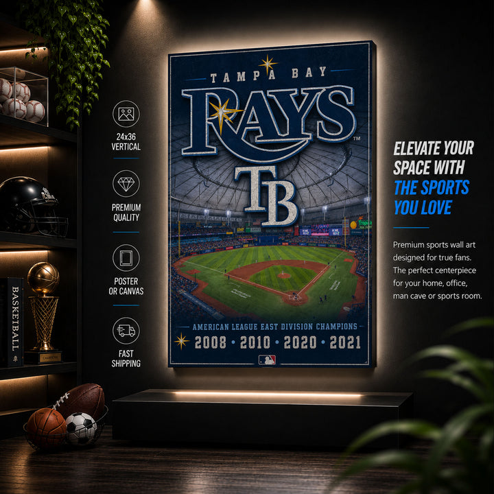 Tampa Bay Rays Stadium Fan Poster or Canvas Wall Art