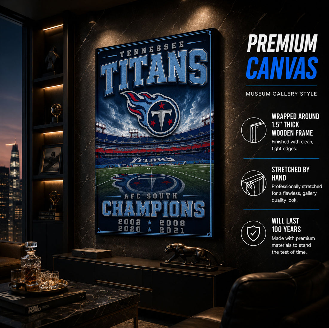 Tennessee Titans Stadium Fan Poster or Canvas Wall Art